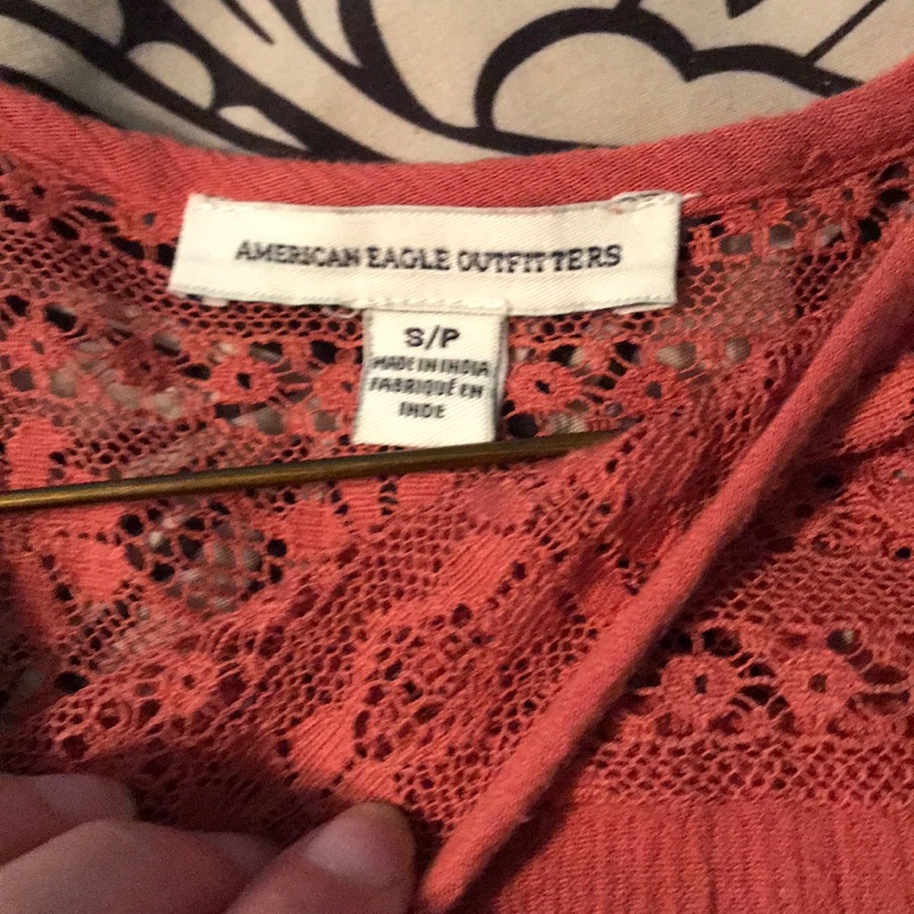 Rusty Colored Lace Top - Picture 2 of 8